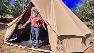 Tent Talk Reliable Shelter in Any Weather Whiteduck Canvas Bell Tent Setup and Tour [upl. by Kim]