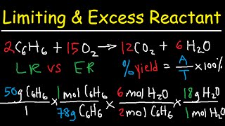 Stoichiometry  Limiting amp Excess Reactant Theoretical amp Percent Yield  Chemistry [upl. by Albemarle985]