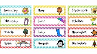 Months Name  Learn All The Twelve Months Name For Toddlers [upl. by Graf664]