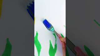 Fork Drawing Hack for Fun Play Time 🍴🖼️ [upl. by Cosimo]