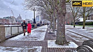 ☃️ 3 HOURs of London Snow Walk ❄️ The Best of Snowfall in London 4K HDR [upl. by Flemings251]