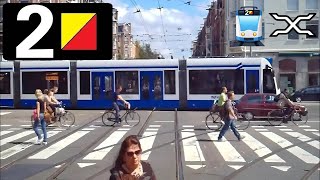 🚊 GVB Amsterdam Tramlijn 2 Cabinerit Nieuw Sloten  Centraal Station Drivers view POV [upl. by Perrie]