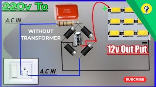 220v to 12v Without Transformer [upl. by Wehhtam]