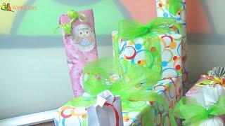 Weinflaschen als Geschenk verpacken  Geschenke einpacken Anleitung  Tutorial [upl. by Skcirdnek627]