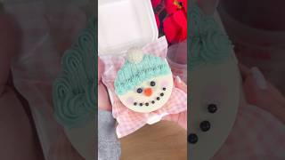 The cutest Snowman Bento Cake with our Bento Frost Form Kit Limited Edition ⛄️😍cake [upl. by Prober]