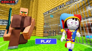 MINECRAFT MUTANT VILLAGERS PRISON RUN Obby POMNI ESCAPE ROBLOX [upl. by Aurelie]