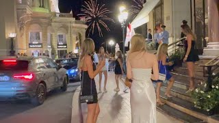 MONACO MONTECARLO NIGHTLIFE amp FIREWORKS CAR SPOTTING emmansvlogfr [upl. by Altaf725]