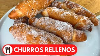 🇵🇪 CHURROS PERUANOS  RELLENOS DE MANJAR  RECETA MUY FÁCIL [upl. by Ceevah445]