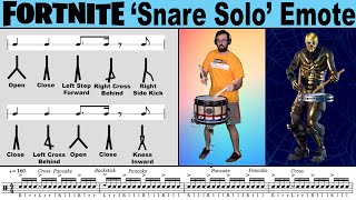 Learn the Fortnite Snare Solo Emote  Full Breakdown w Sheet Music  Dance Steps [upl. by Sarine]