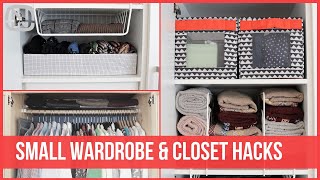 How to fit everything in a small wardrobe or closet  OrgaNatic [upl. by Enilegnave956]