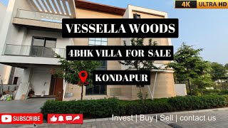 4Bhk villas available for sale at vessella woods  Kondapur  Lorven Realty  9666033388 [upl. by Potash]