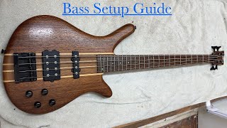 A How To Guide on Bass Guitar Setup  Setting Truss rod Action Nut Intonation etc [upl. by Rolyab]