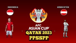 INDONESIA VS UZBEKISTAN AFC ASIAN QUALIFERS  PPSSPP PS2 ANDROID [upl. by Elstan669]