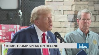 Trump Kemp discuss disaster from Helene in Georgia [upl. by Angelita498]