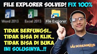 Lengkap  Cara Atasi File Explorer Tidak Berfungsi Tidak Bisa di Klik Tidak Bisa di Buka [upl. by Arata]