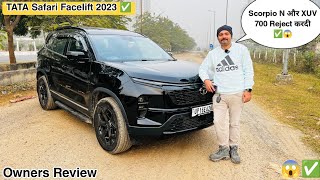 Scorpio N और XUV 700 Reject करदी 😱 Tata Safari Facelift Owners Review  Safari Facelift 2023  ✅ [upl. by Woo]