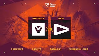 Sentinels vs LOUD  VCT Americas Kickoff  Group Stage D2  Map 1 [upl. by Sitarski]