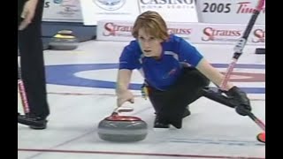 2005 Canadian Olympic Curling Trials Womens Semifinal  Lawton vs Kleibrink [upl. by Apgar]