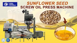 Sunflower Screw Oil Press MachineCold Pressed Oil Press Making MachineSunflower Oil Expeller [upl. by Rodrich516]