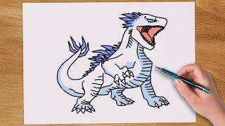 How to draw Shimo from Godzilla X Kong [upl. by Alatea]