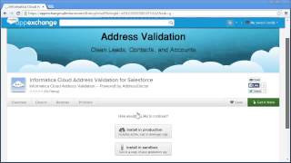 Informatica Cloud AddressValidation for Salesforce [upl. by Ainaled]