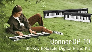 Donner DP10 88Key Foldable SemiWeighted Digital Piano Kit [upl. by Borchers]