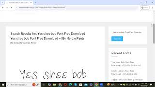 How to Download and Install Yes siree bob Font Free Download trending shorts [upl. by Sido]