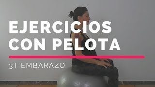 Ejercicios con pelota en el embarazo Trabajando la movilidad pélvica en el tercer trimestre [upl. by Eessac]