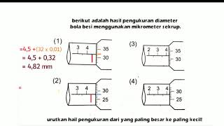 Cara Baca Hasil Pengukuran Mikrometer Sekrup [upl. by Kaufmann73]