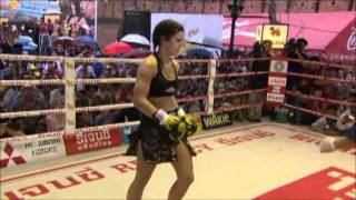 Gina Carano  Fight in Thailand [upl. by Kcirrez]