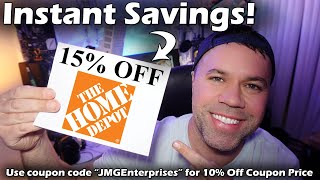 How To Get 15 Off Coupon at Home Depot Instant Delivery [upl. by Nauqahs]