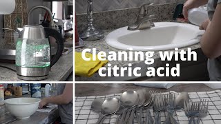 Home Vlog  How to use Citric Acid to clean around the house [upl. by Trinatte]