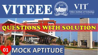 VITEEE Questions with solution  Mock Aptitude  How to score 95 in VITEEE  Part 01 [upl. by Filberto]