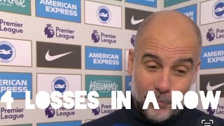 Pep Where Did You go Wrong   Pep Guardiola Post Match interview  Brighton 21 Mancity [upl. by Renmus]