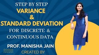 Population amp Sample Variance amp Standard Deviation for Discrete and Continuous Data [upl. by Cerelly]