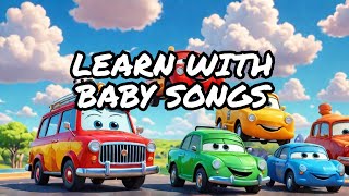 Baby Songs Learn Vehicle names and color change slide play  Nursery Rhymes Kids Songs [upl. by Enner]