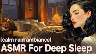 Female Voice ASMR Guided Deep Sleep sleepy yawns rain thunderstorm [upl. by Calderon]