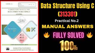 Data Structure Using C  3rd semester 313301  manual answer  k scheme msbte  DSU [upl. by Lokim]