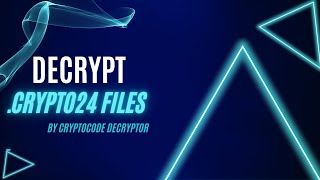 How to decrypt files and repair Ransomware files crypto24 [upl. by Leund]