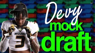 A LIVE Devy Football Mock Draft Dynasty 20242026 Rookies [upl. by Yddeg]