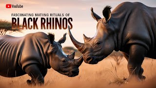 The Fascinating Mating Rituals of Black Rhinos 🦏 howBlackRhinomate Rhinomate [upl. by Aloivaf]