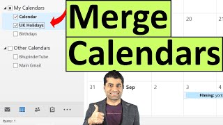 How to Merge Calendars in Outlook [upl. by Ettenim630]