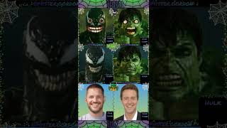 Venom Tom Hardy Creepy Vs Hulk Edward Norton CreepyTikTok Challenge Marvel Terror shorts YouTube [upl. by Nilyram]