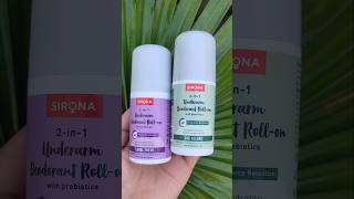 Sirona underarm deodorant roll on sirona rollon underarmyoutubeshorts shortsskincare bodycare [upl. by Okime]