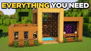 Minecraft PERFECT Starter House 121 Tutorial🏠 [upl. by Pearl151]