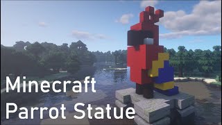 Parrot Statue 🦜 tutorial  Minecraft [upl. by Kurys]