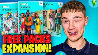 Sims 4 Free Packs February 2024  YES You Can Add Free Expansion Packs To Base Game [upl. by Tiersten]