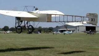 Rare flight of 1909 Bleriot at Pioneer Flight Museum Kingsbury Texas Museum Replica [upl. by Jodi]