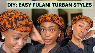 HOW TO TIE DIFFERENT EASY HAUSAFULANI HEAD WRAP [upl. by Lesiram]