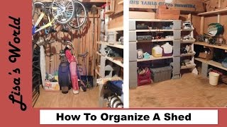 How To Organize A Storage Shed With Lisas World [upl. by Aretak]